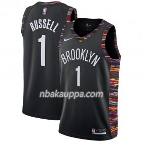 Brooklyn Nets D'Angelo Russell 1 2018-19 Nike City Edition Musta Pelipaidat Swingman - Miesten